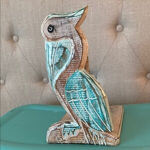 Rustic Blue and Brown Pelican Paper Towel Holder